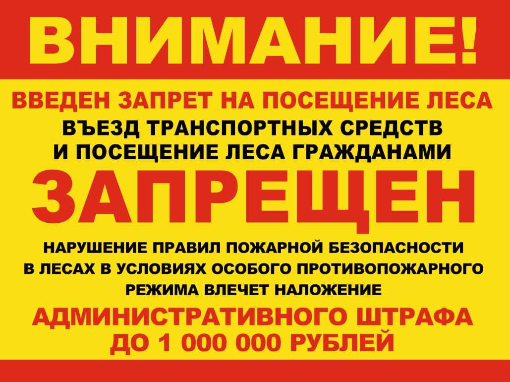 На выходные вводится особый противопожарный режим.